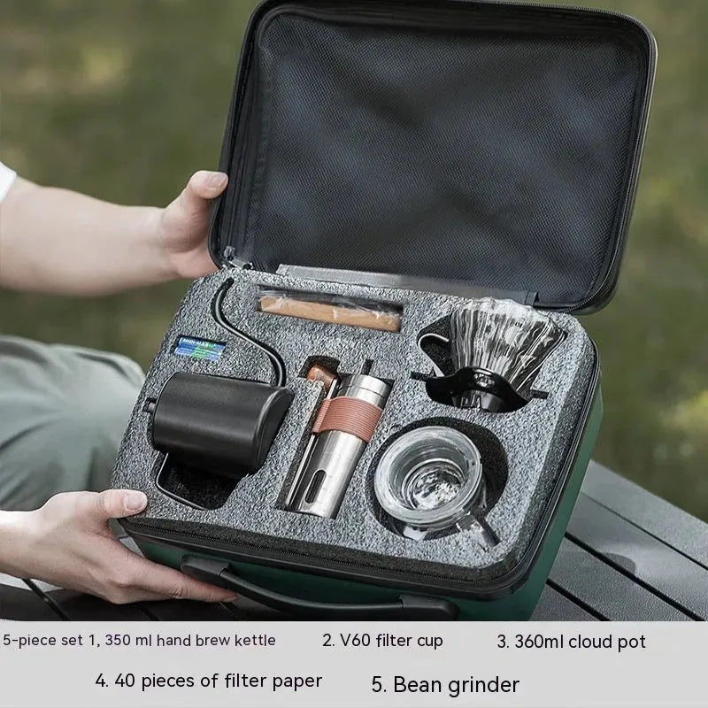 Hand Made Coffee Maker Suit Portable Outdoor Hand Grinding Coffee Suit Suit - Bellarte Enchanté Hand Made Coffee Maker Suit Portable Outdoor Hand Grinding Coffee Suit Suit